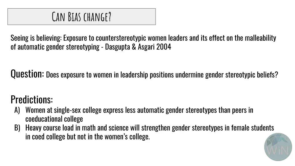 can bias change
