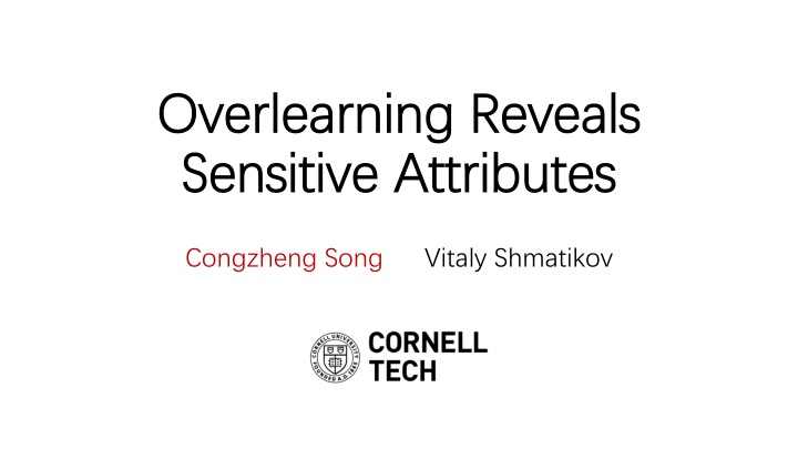 overlearning reveals overlearning reveals