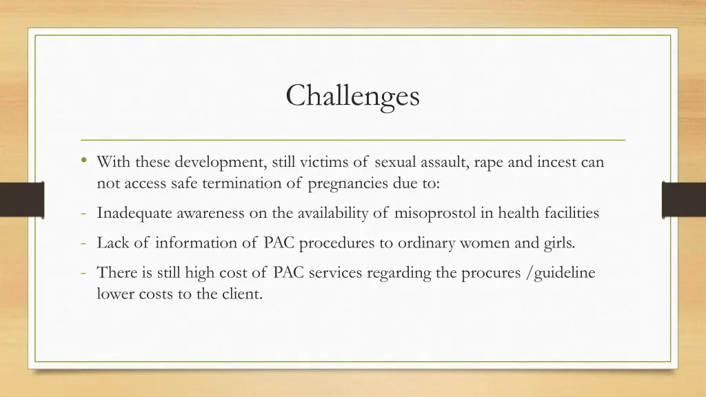 challenges
