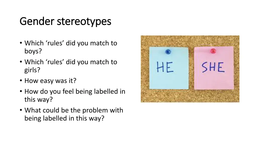 gender stereotypes gender stereotypes