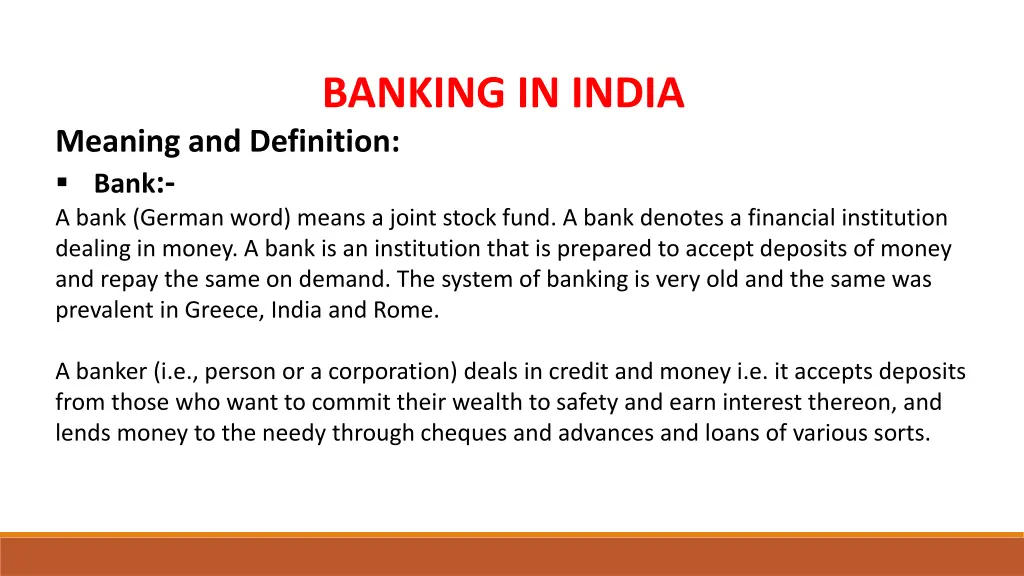 banking in india