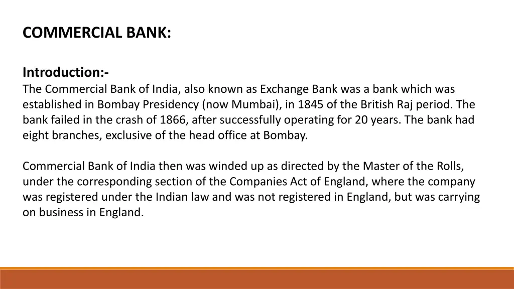 commercial bank