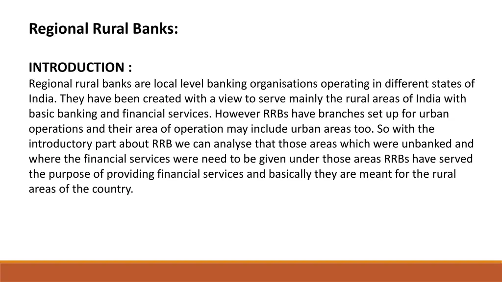 regional rural banks