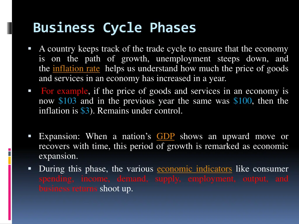 business cycle phases