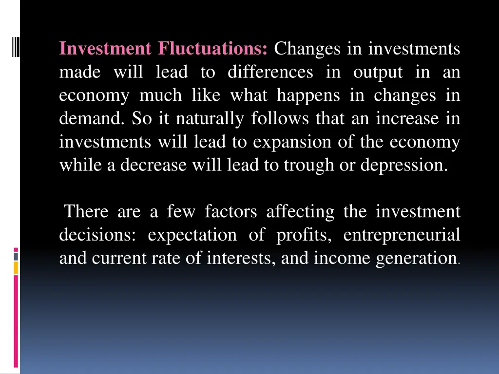investment fluctuations changes in investments