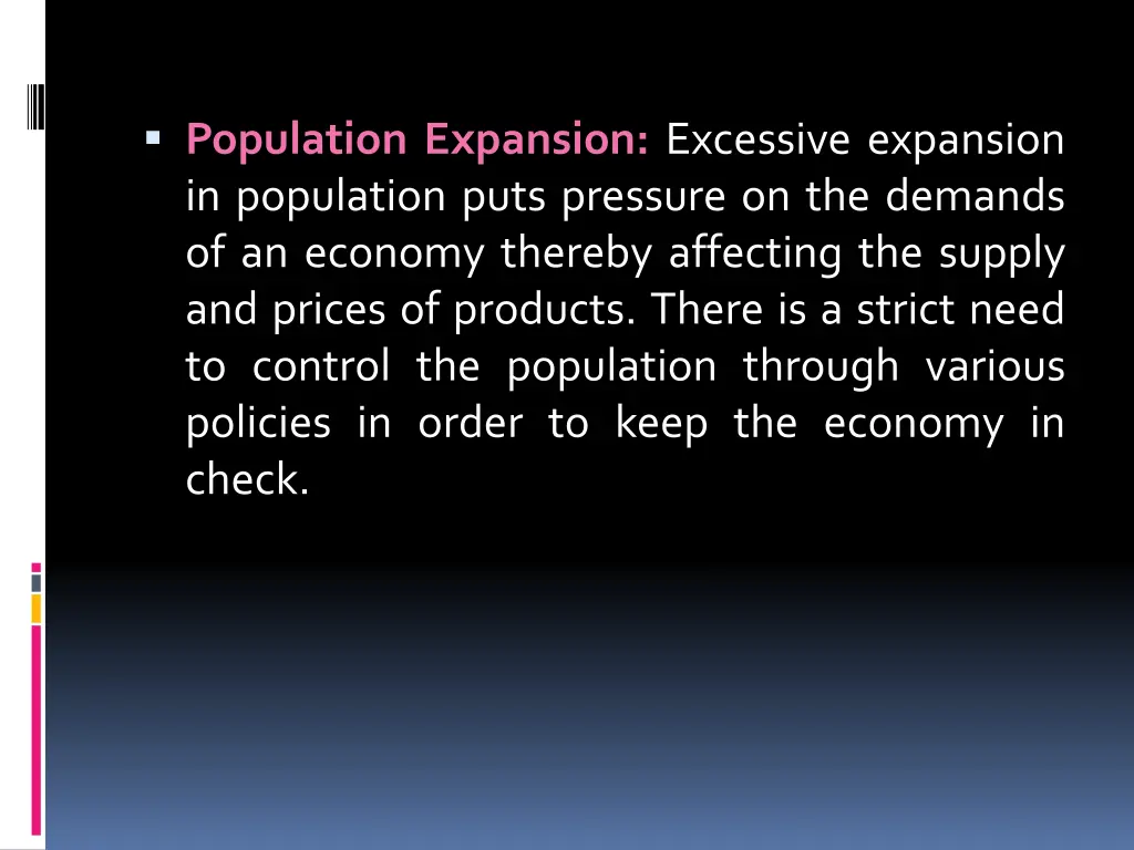 population expansion excessive expansion