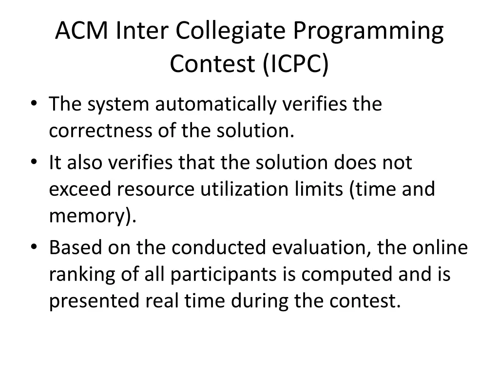 acm inter collegiate programming contest icpc 1