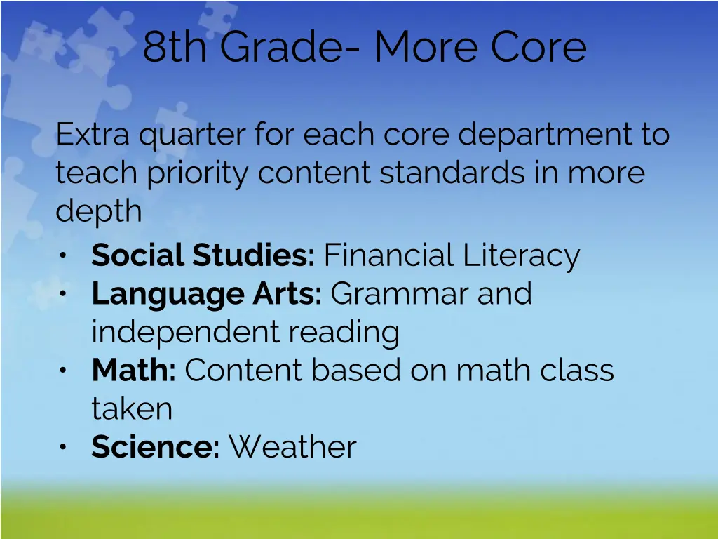 8th grade more core
