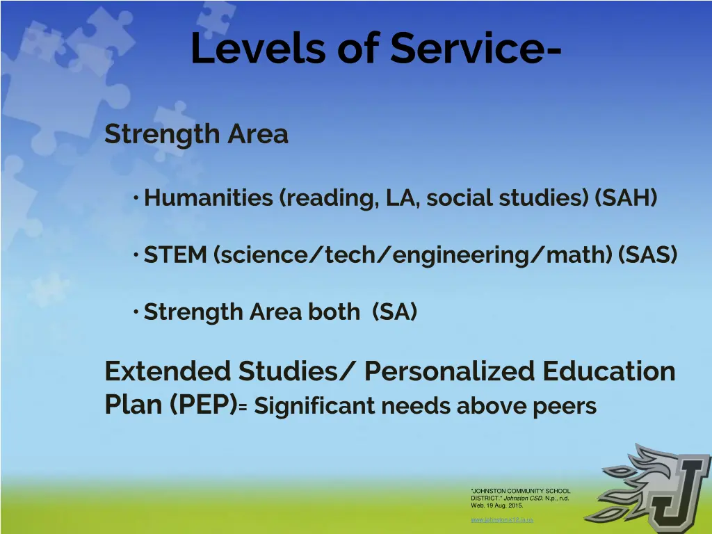 levels of service