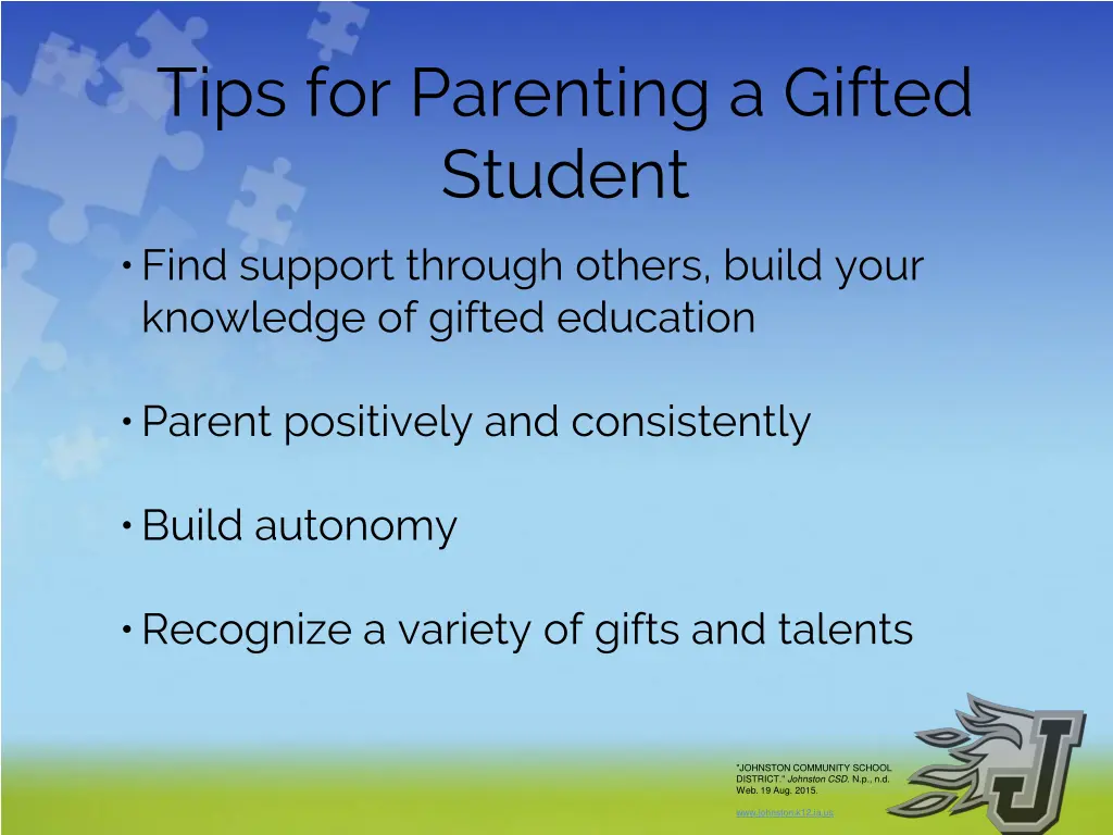 tips for parenting a gifted student