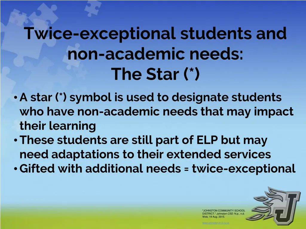 twice exceptional students and non academic needs