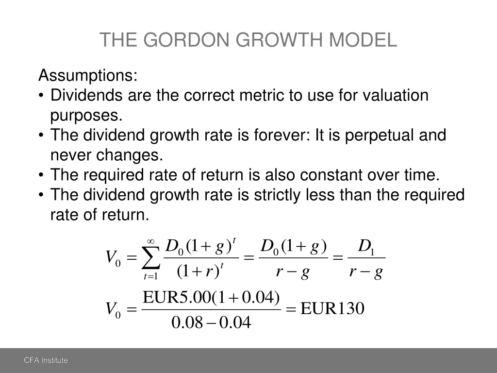 the gordon growth model