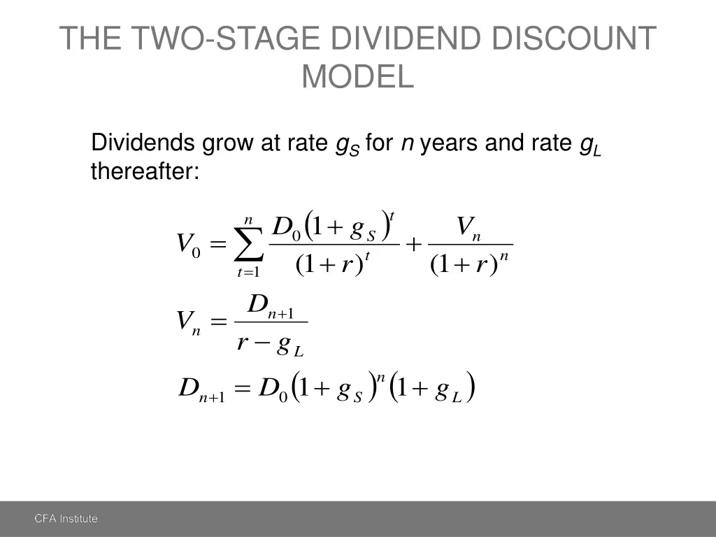the two stage dividend discount model