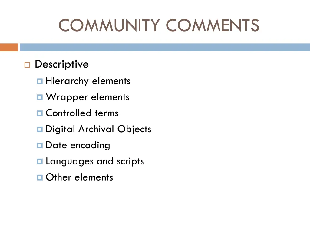 community comments 1
