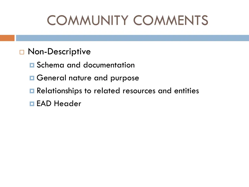 community comments