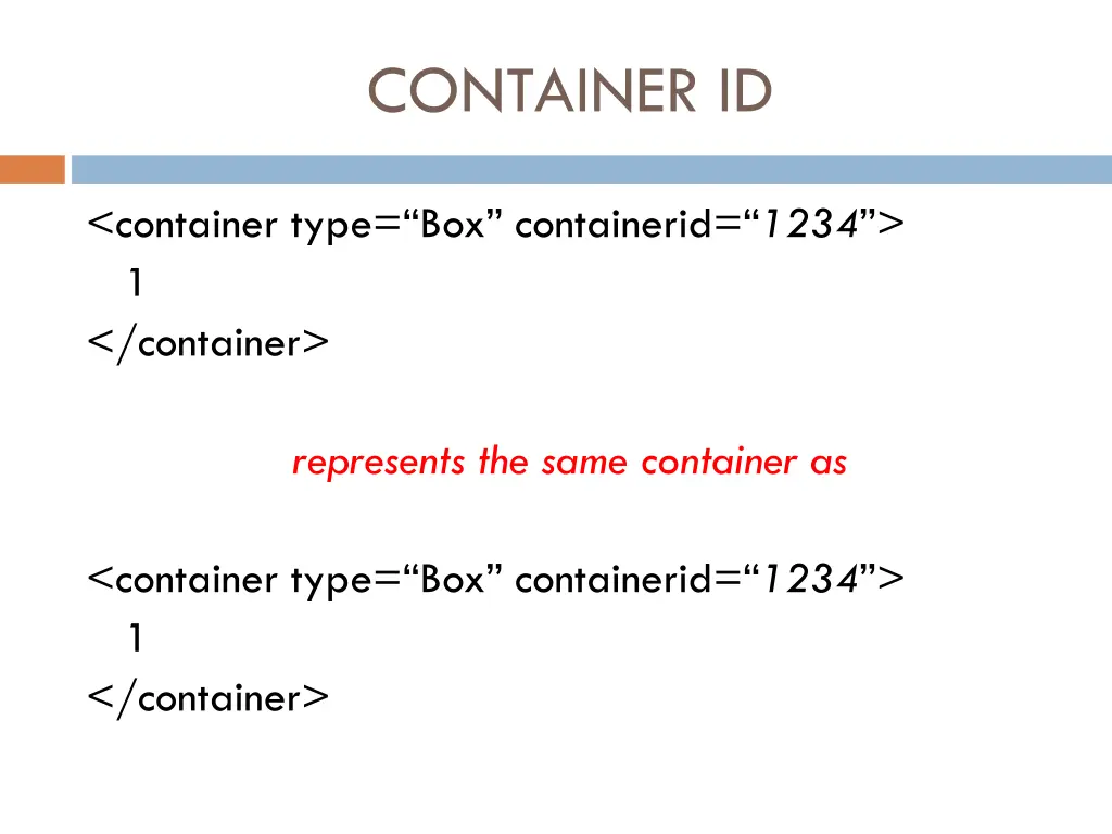 container id