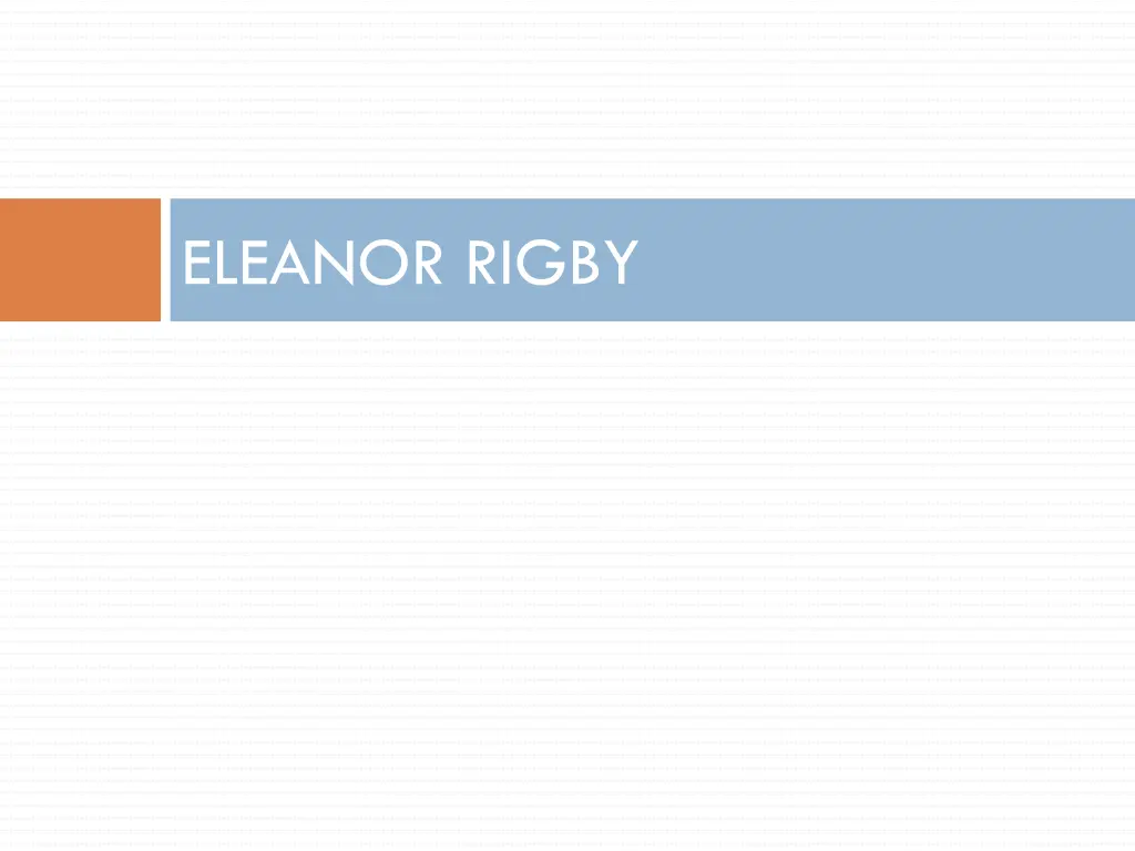eleanor rigby