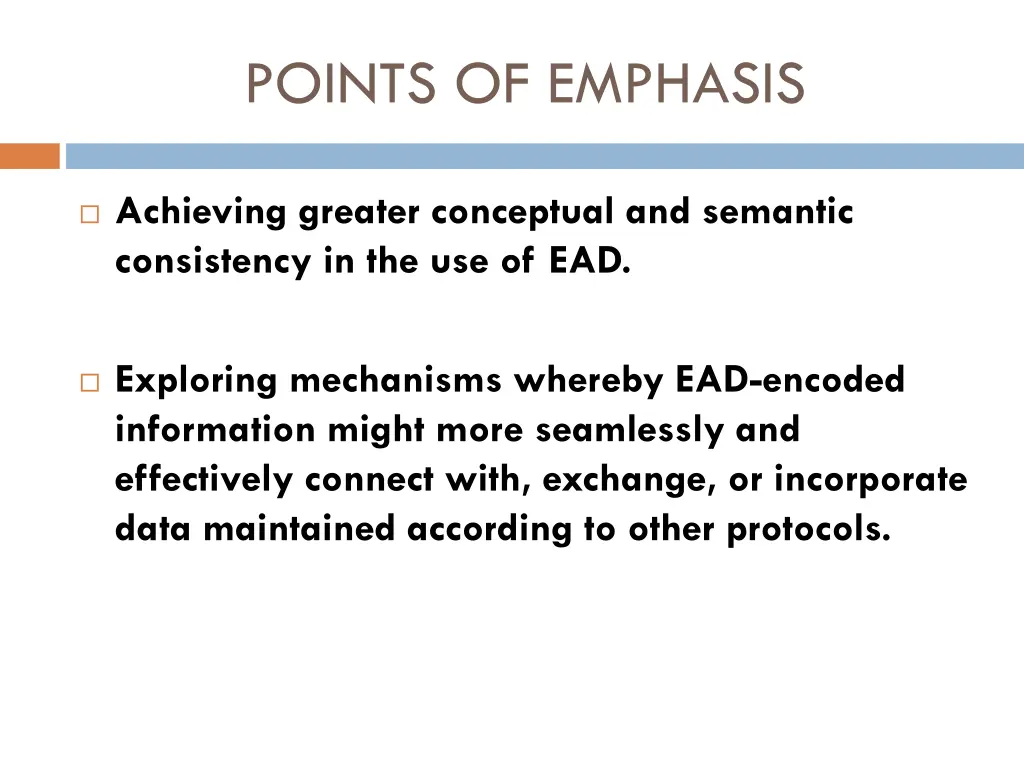 points of emphasis
