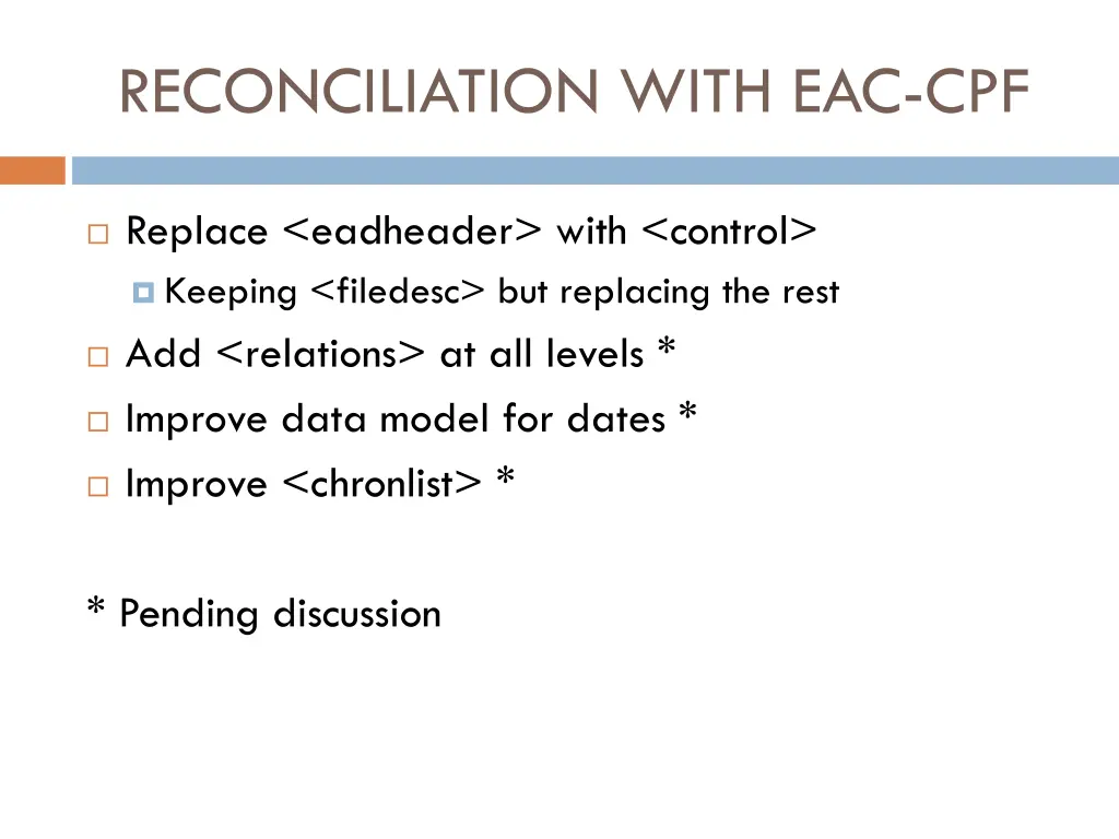 reconciliation with eac cpf