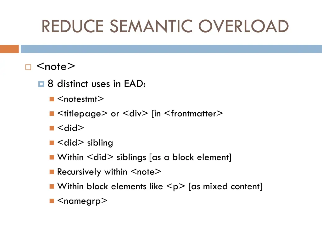 reduce semantic overload