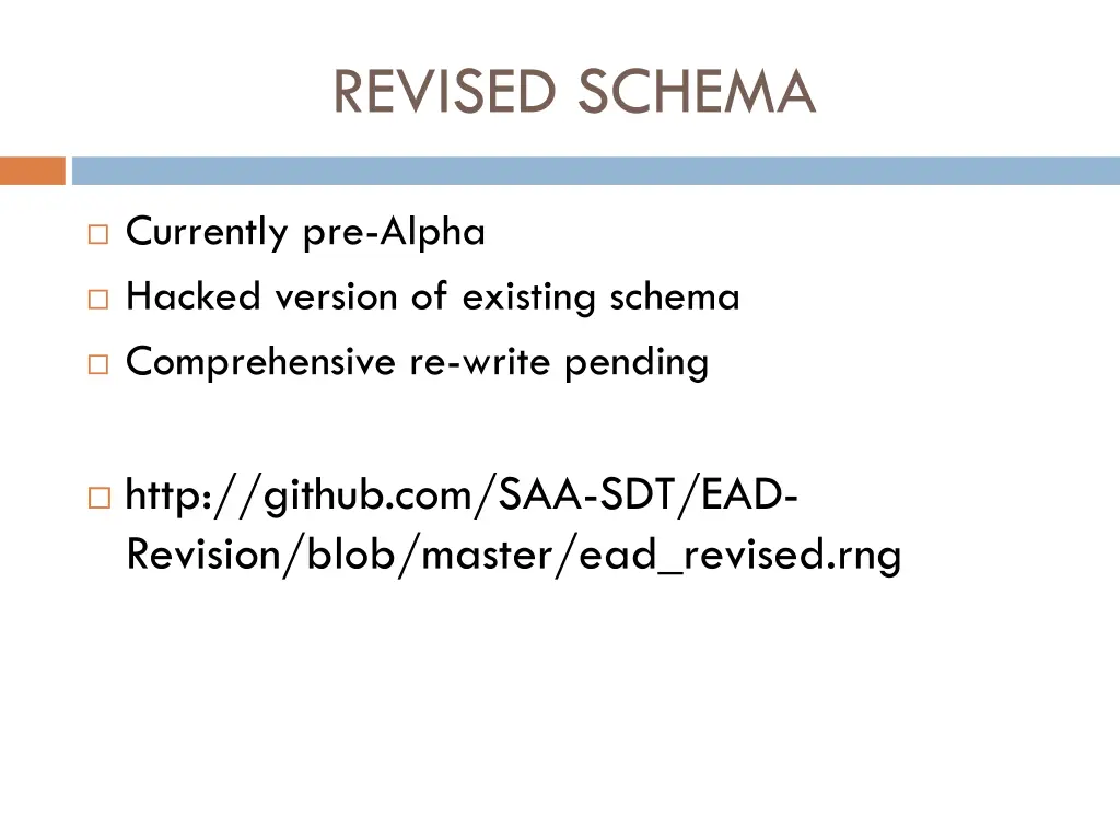 revised schema
