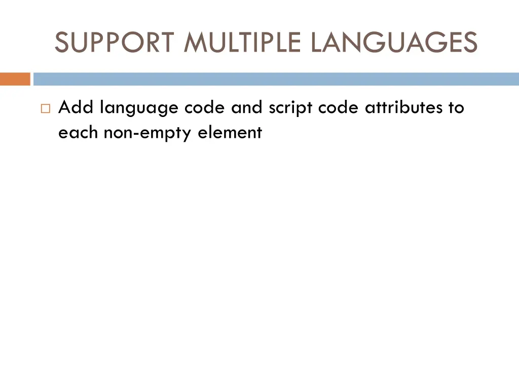 support multiple languages