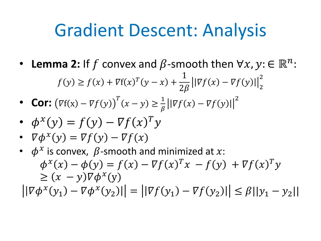 gradient descent analysis 1