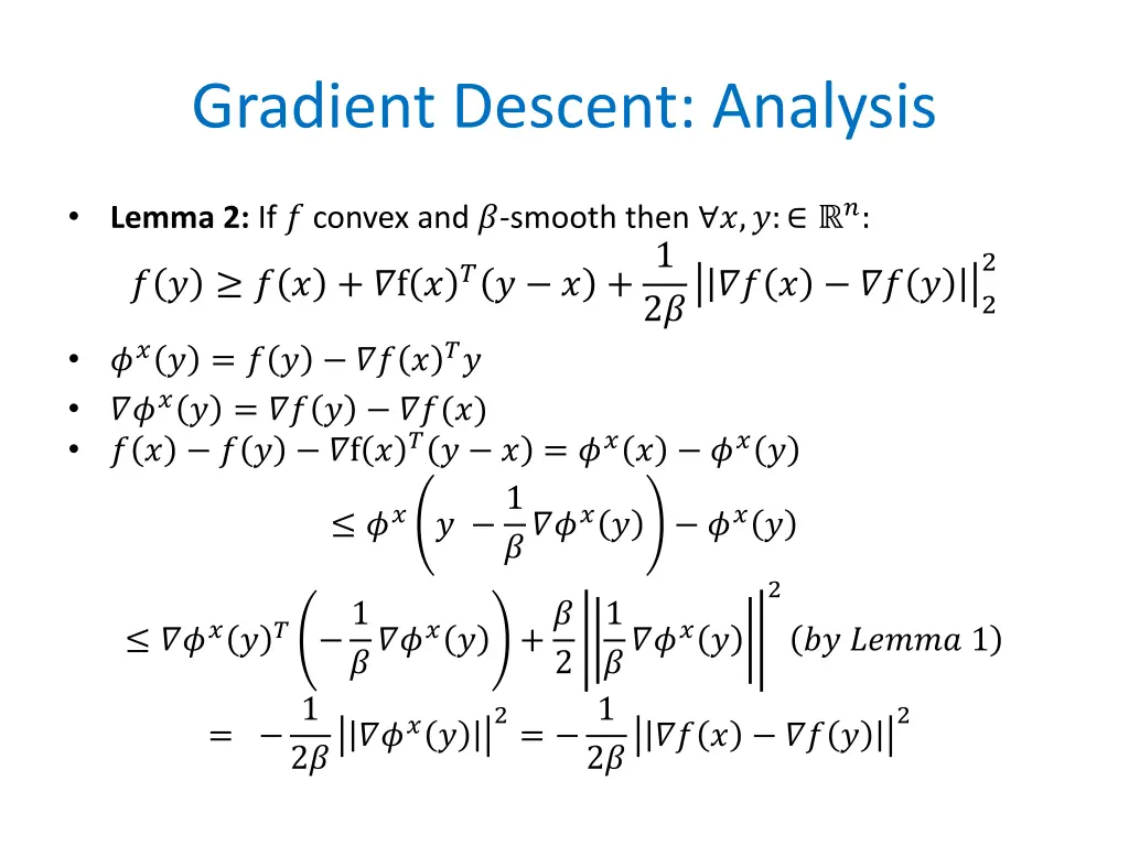 gradient descent analysis 2