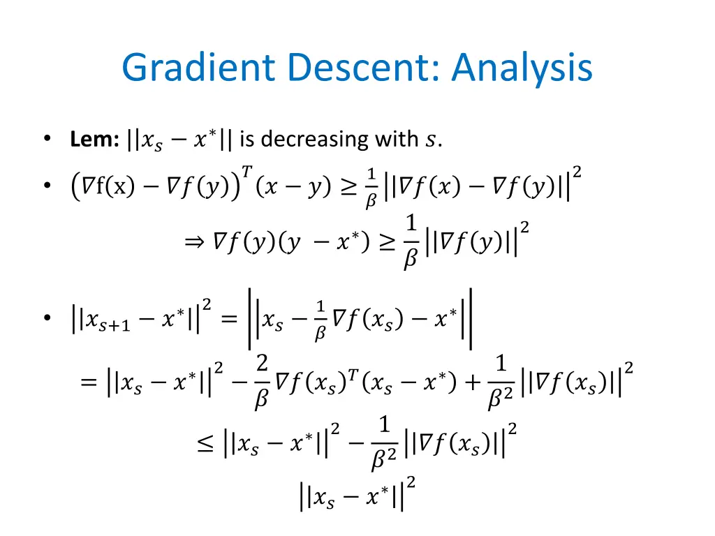 gradient descent analysis 5