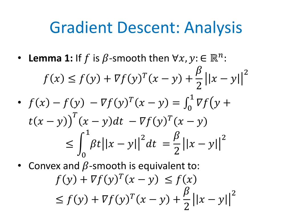 gradient descent analysis