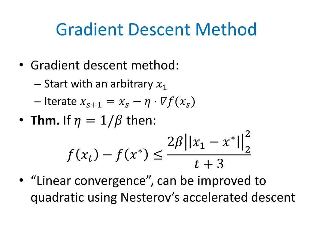 gradient descent method