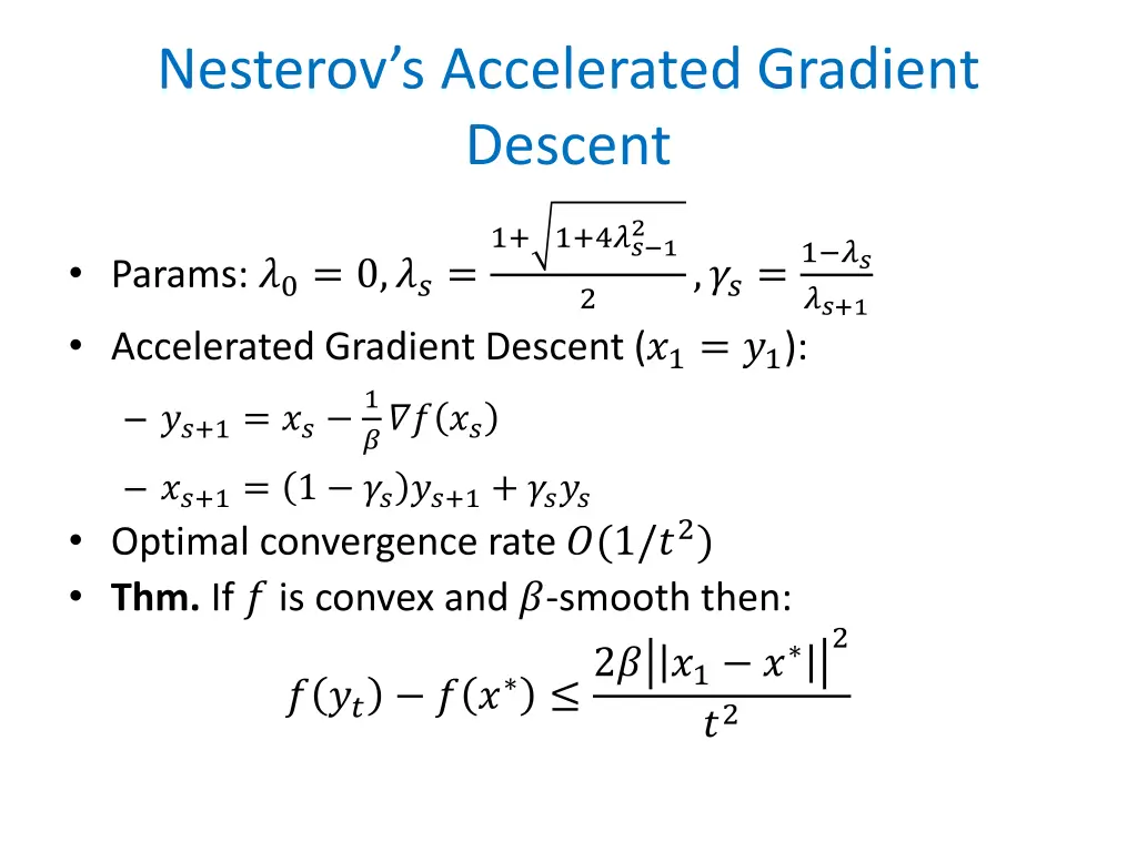 nesterov s accelerated gradient descent