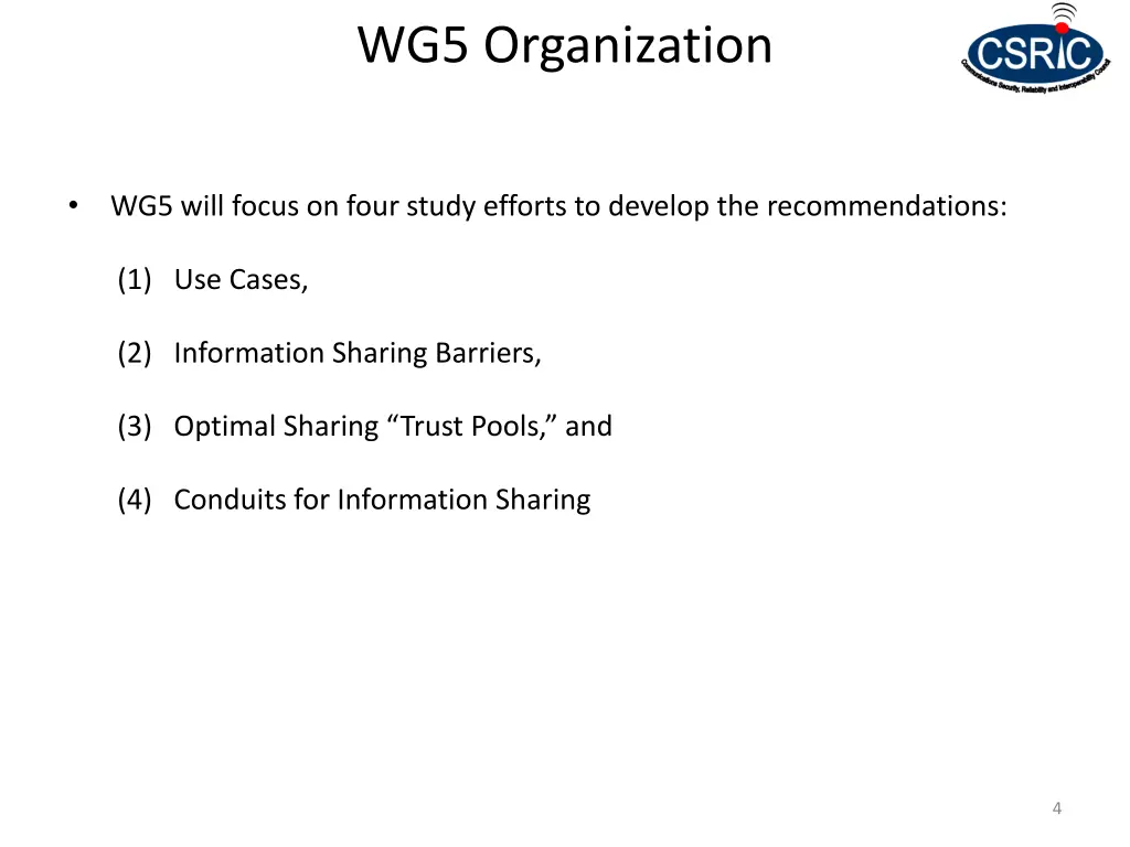 wg5 organization