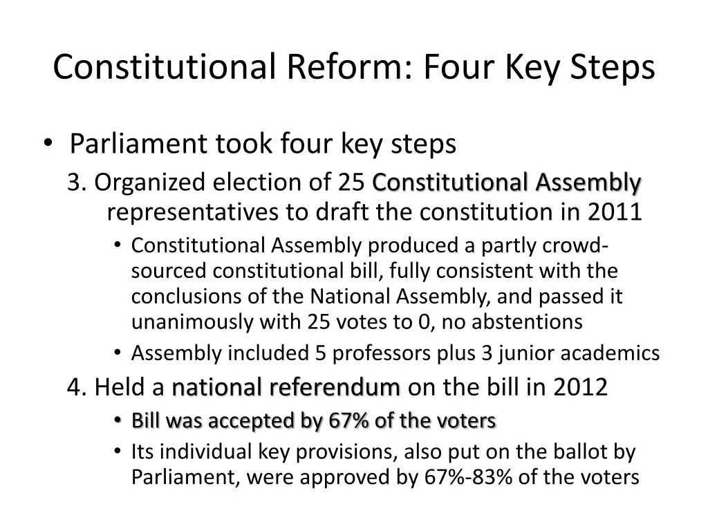 constitutional reform four key steps 1