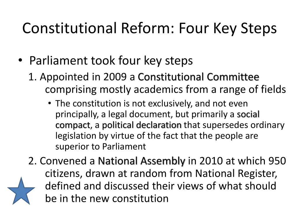 constitutional reform four key steps