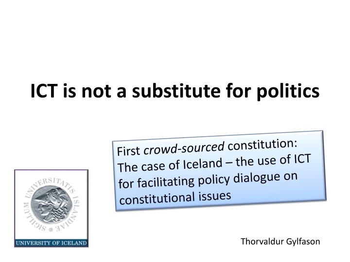 ict is not a substitute for politics