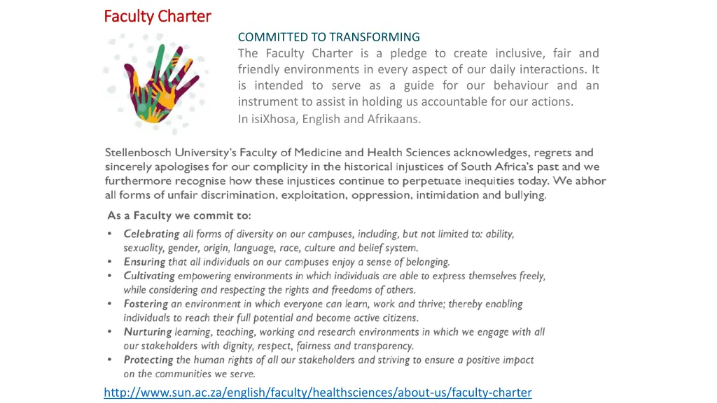faculty charter faculty charter
