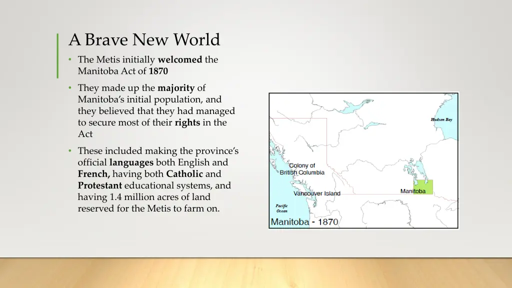 a brave new world the metis initially welcomed