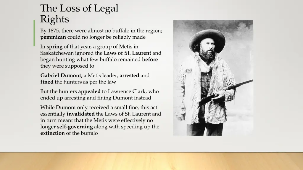 the loss of legal rights