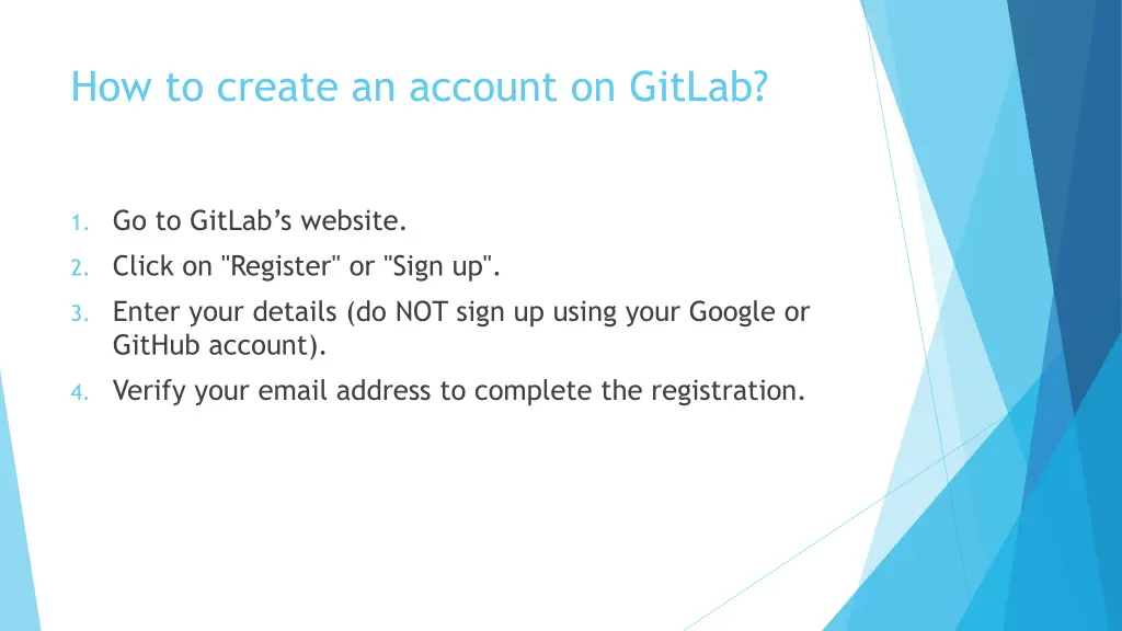 how to create an account on gitlab