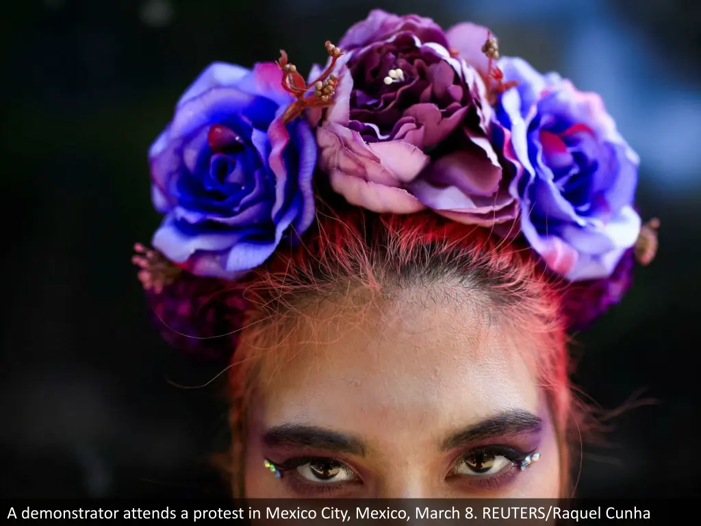 a demonstrator attends a protest in mexico city