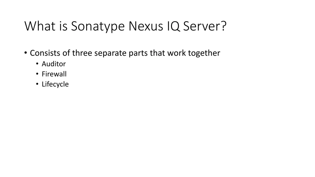 what is sonatype nexus iq server