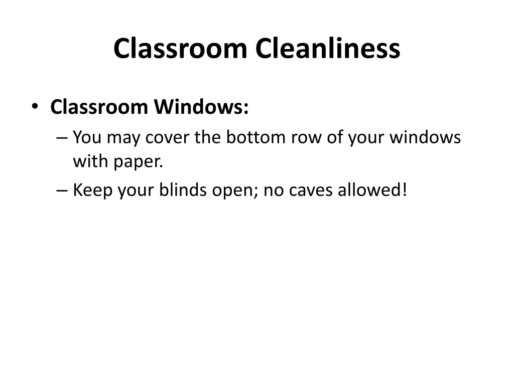 classroom cleanliness 1