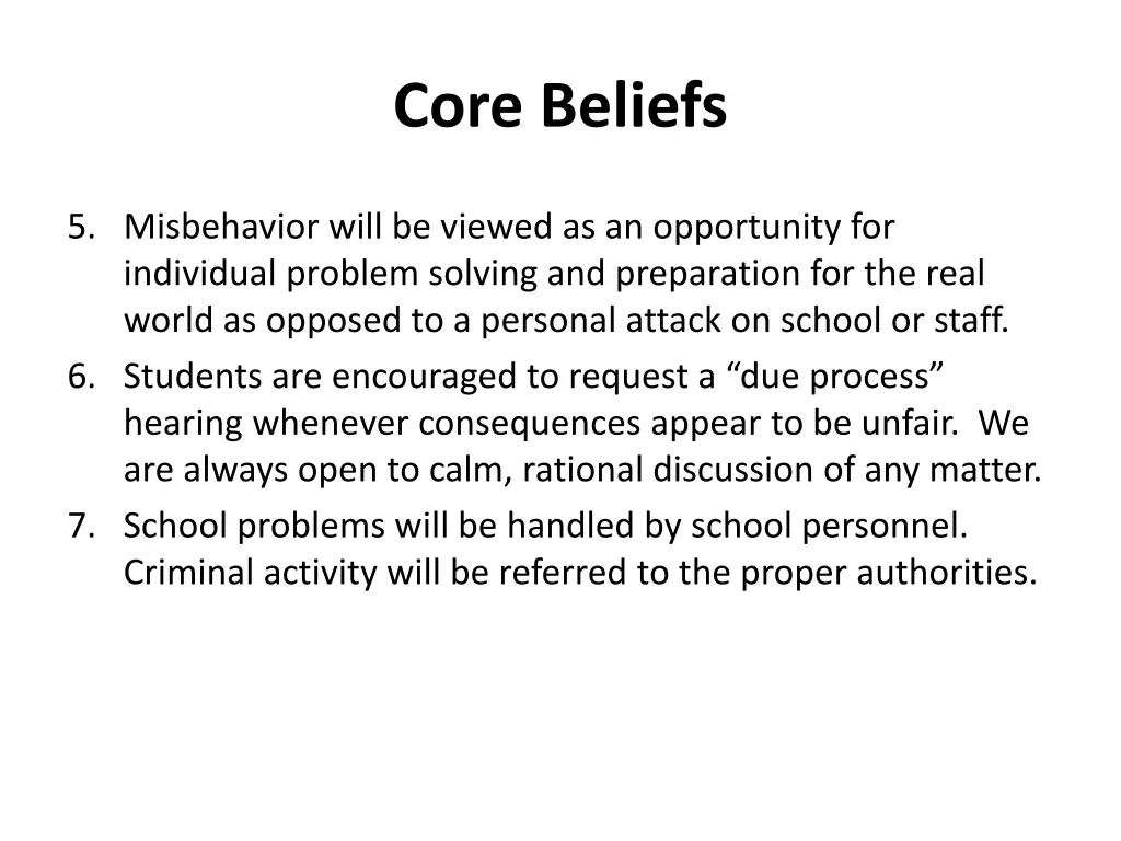 core beliefs 1