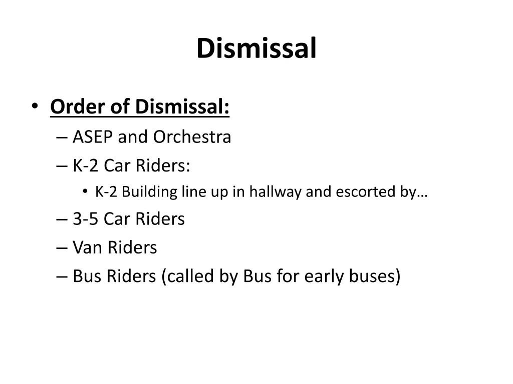 dismissal