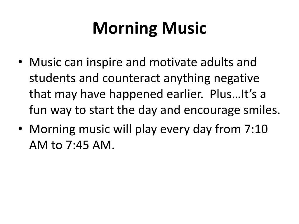 morning music