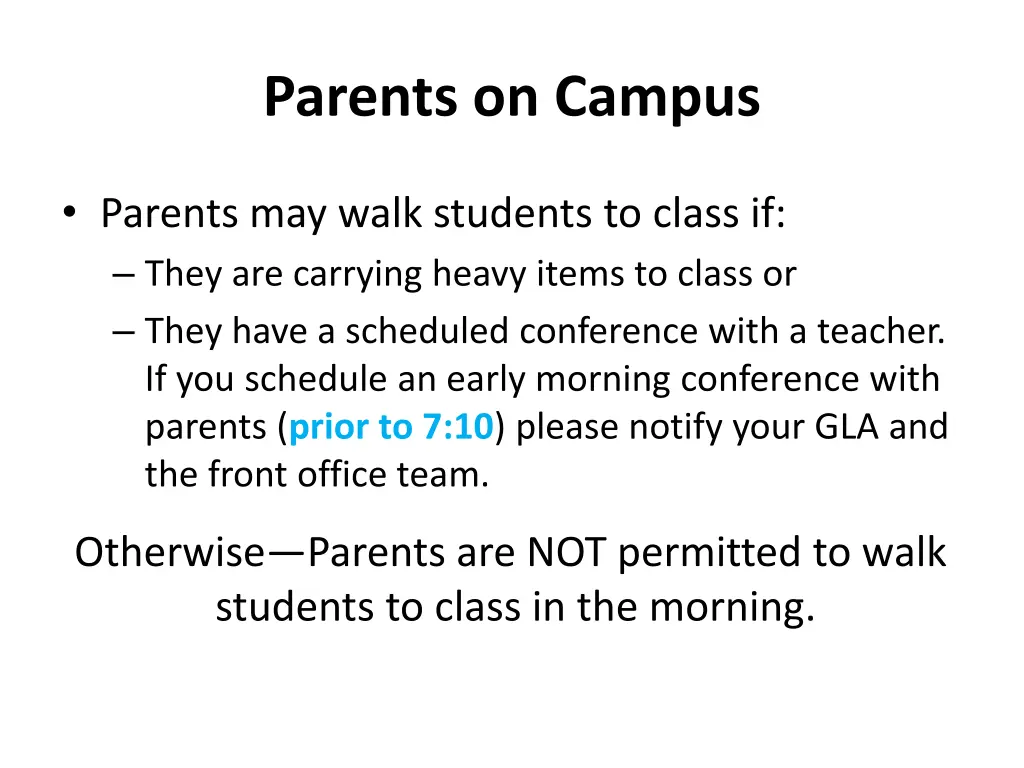parents on campus