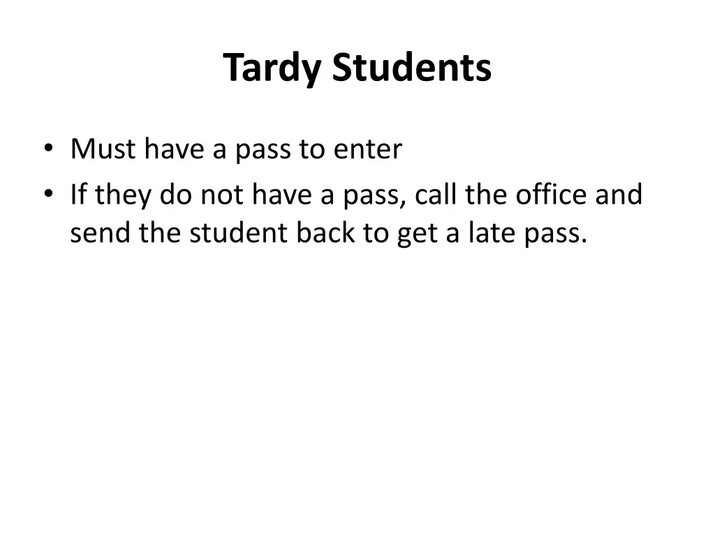 tardy students