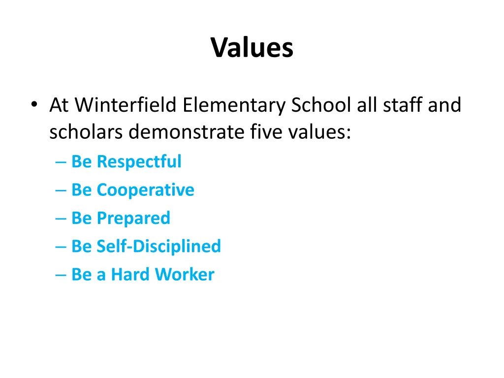 values