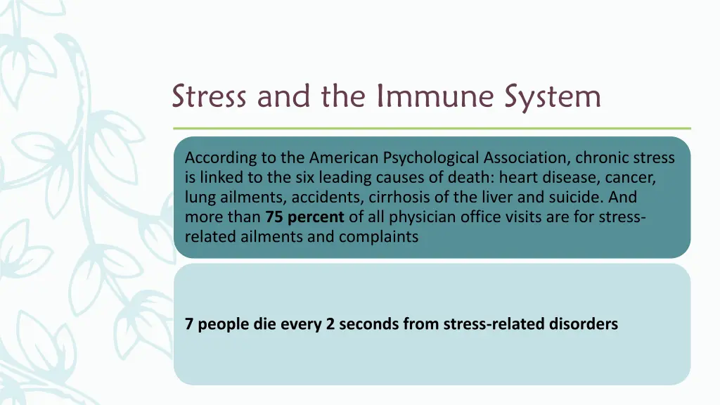 stress and the immune system